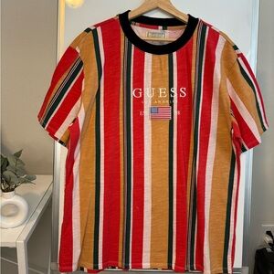 GUESS Men's Multicolor Striped Tee
